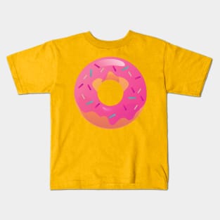 Sweet Pink Donut Pastry with Sprinkles Kids T-Shirt